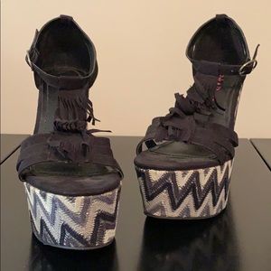 Pink & Pepper Wedge Sandals